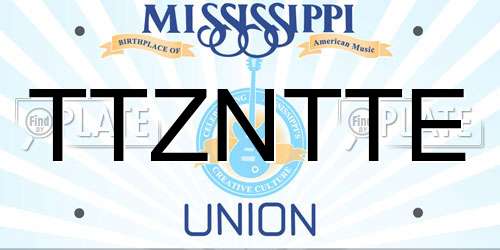 TTZNTTE Mississippi License Plate