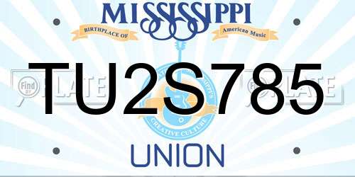 TU2S785 Mississippi License Plate