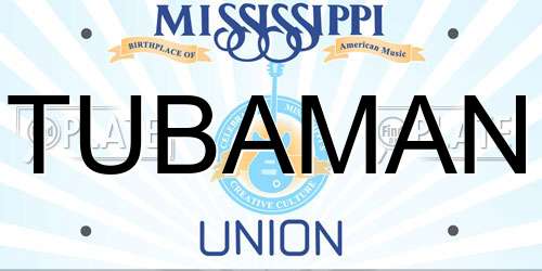 TUBAMAN Mississippi License Plate