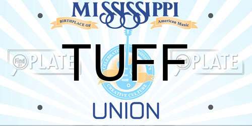 TUFF Mississippi License Plate