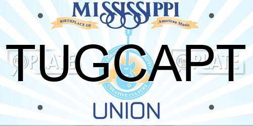 TUGCAPT Mississippi License Plate