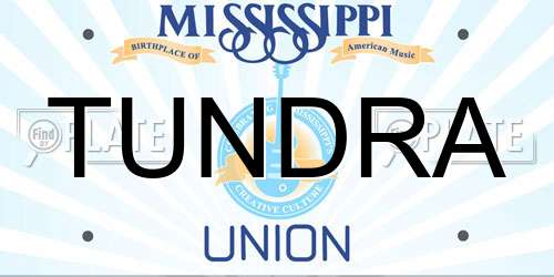 TUNDRA Mississippi License Plate