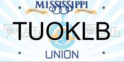 TUOKLB Mississippi License Plate