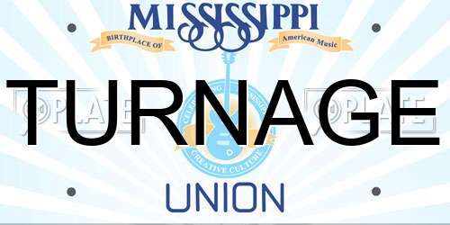 TURNAGE Mississippi License Plate