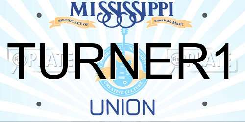 TURNER1 Mississippi License Plate
