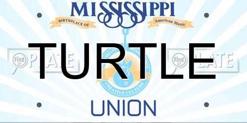 TURTLE Mississippi License Plate