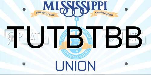 TUTBTBB Mississippi License Plate
