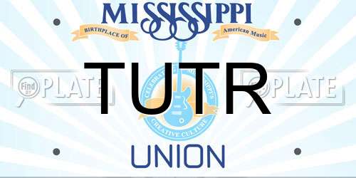 TUTR Mississippi License Plate