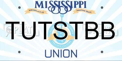 TUTSTBB Mississippi License Plate