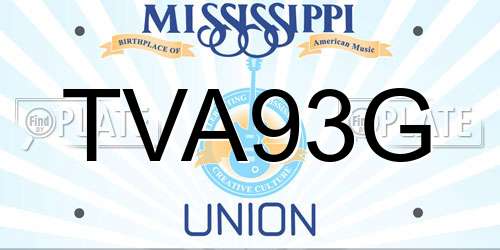 TVA93G Mississippi License Plate
