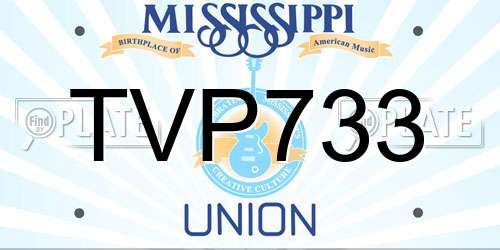 TVP733 Mississippi License Plate