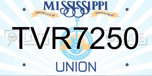 TVR7250 Mississippi License Plate