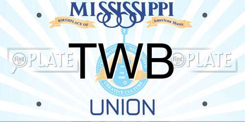 TWB Mississippi License Plate