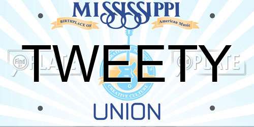 TWEETY Mississippi License Plate