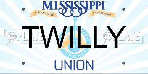 TWILLY Mississippi License Plate