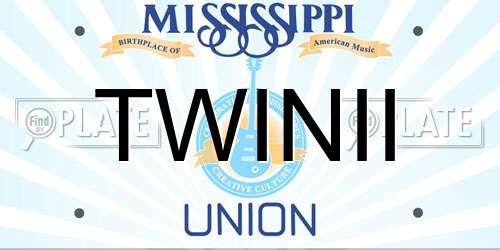 TWINII Mississippi License Plate