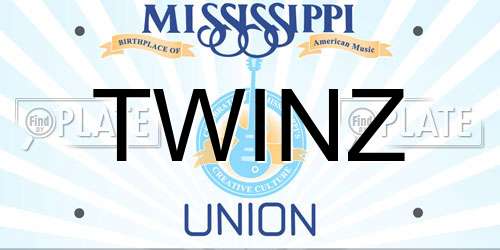 TWINZ Mississippi License Plate