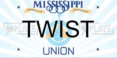 TWIST Mississippi License Plate