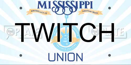 TWITCH Mississippi License Plate