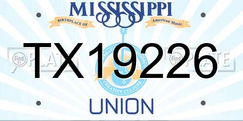 TX19226 Mississippi License Plate