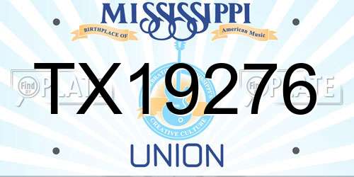 TX19276 Mississippi License Plate