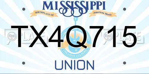 TX4Q715 Mississippi License Plate