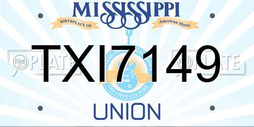 TXI7149 Mississippi License Plate