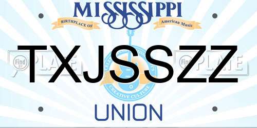 TXJSSZZ Mississippi License Plate