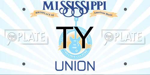 TY Mississippi License Plate
