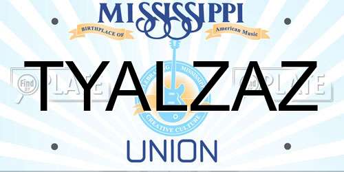 TYALZAZ Mississippi License Plate