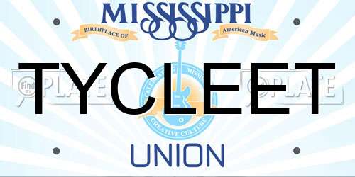 TYCLEET Mississippi License Plate
