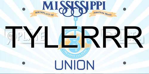 TYLERRR Mississippi License Plate