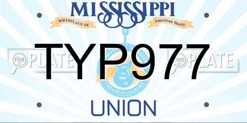 TYP977 Mississippi License Plate