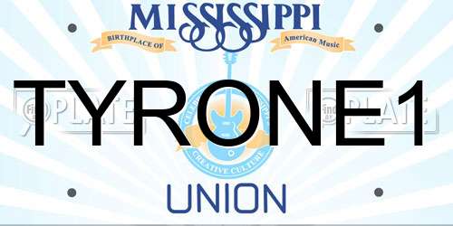 TYRONE1 Mississippi License Plate