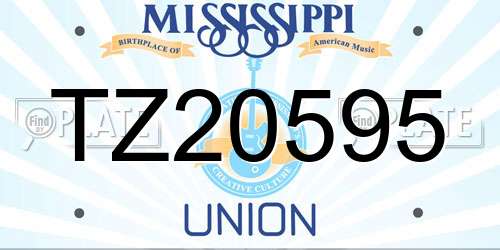 TZ20595 Mississippi License Plate