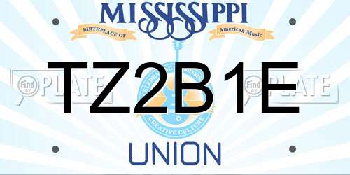 TZ2B1E Mississippi License Plate