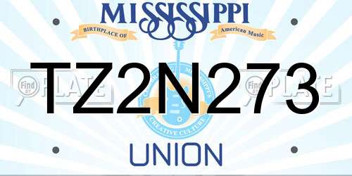 TZ2N273 Mississippi License Plate