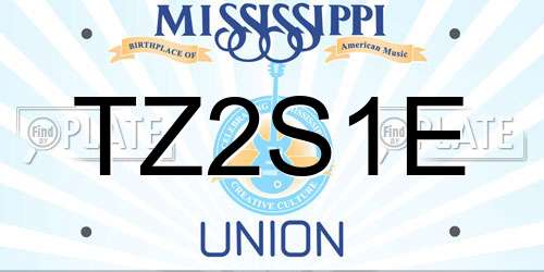 TZ2S1E Mississippi License Plate