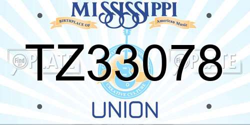 TZ33078 Mississippi License Plate