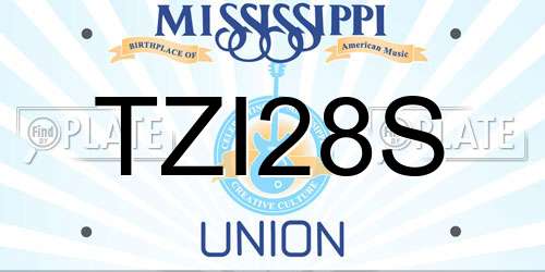 TZI28S Mississippi License Plate