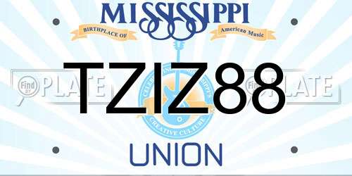 TZIZ88 Mississippi License Plate