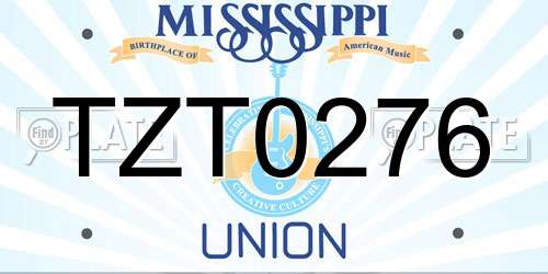 TZT0276 Mississippi License Plate