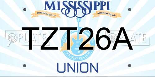 TZT26A Mississippi License Plate