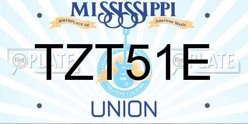 TZT51E Mississippi License Plate