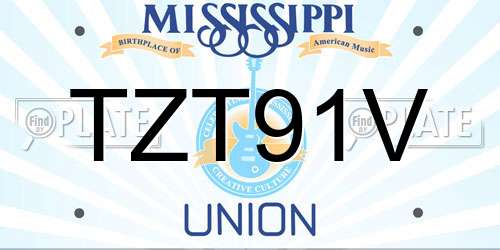 TZT91V Mississippi License Plate