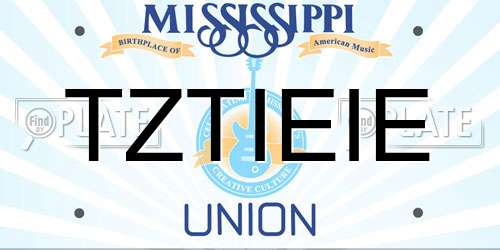 TZTIEIE Mississippi License Plate