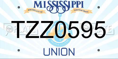 TZZ0595 Mississippi License Plate