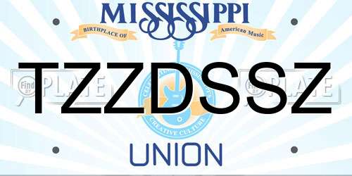 TZZDSSZ Mississippi License Plate