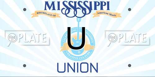 U Mississippi License Plate