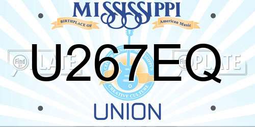 U267EQ Mississippi License Plate